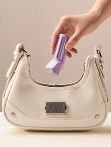 1pc High Skull Top Extendable Curling Hair Comb, Portable Styling Comb With Hair Curling Clip. - A - View 8