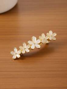 1pc Korean Oversized Bow Hairclip With Rhinestone & Cat Eye Stone, Crystal Hair Claw Clip, Claw Clips, Hair Slide, Hair Barrettes, Head Accessories, Hair Accessories For Women - Gold - View 4