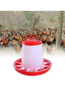 1/1.5/3/5/9公斤容量自动鸡饲料和饮水器，家禽喂食和饮水设备，适用于鸡、鸽子、鹌鹑、农场动物的饲料/水桶，无人值守喂食和饮水装置 - 餵食器 - 查看 6