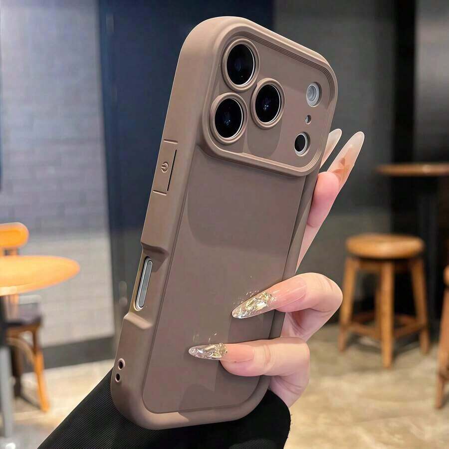 Minimalist Thick Anti-Drop Black Phone Case, Compatible With IPhone 17 Pro Max/17 Pro/17 Air/17/16 Pro Max/16/16 Pro/16 Plus/16E/15/15 Plus/15 Pro/15 Pro Max/11/12/13/14 Pro Max/XS/XR/11 Pro/11 Pro Max/12 Pro/12 Pro Max/13 Pro/13 Pro Max/7 Plus/14 Pro/14 Pro Max/14 Plus/7 Plus/8 Plus/8/SE2/13 Mini/12 Mini - 款式3(1pc) - 查看 1