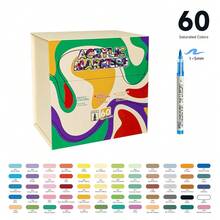 Set de 12/24 colores de rotuladores de pintura acrílica, sistemas de color clásicos, metálicos, macarons y tonos de piel disponibles, suministros de arte y pintura para estudiantes, opacos, lavables y de secado rápido - Marcador líquido recto - Ver 10