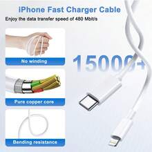 快速充電 純色 1-2 組 20W 快充充電器 英規插頭適配器 + 3.3FT/100cm USB-C 轉 Lightning 充電線，相容 14 13 12 Pro Max Plus 便攜充電套組 壁式充電器，高速旅行 PD 電源適配器 - 英規插(220-240V) - 查看 5