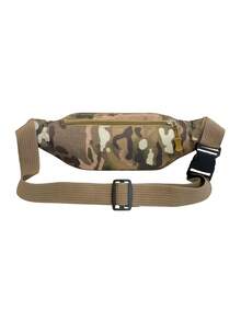 时尚女士腰包/胸包，隐形拉链，纯色防水尼龙材质，可装硬币和小物件。男士拉链前开式腰包/胸包/斜挎包/单肩包，适合旅行、工作、运动等场合，轻便防盗，配有可调节肩带，尼龙材质，简约户外大学包。 - 紫紅色 - 查看 3