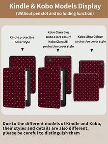 Kingsung Minimalist Pink Polka Dot Basic Pad Cases Burgundy Tablet Protective Case Compatible With Ipad 9.7/10.2/10.5/10.9/12.9/Pro 11 (10th Gen), Galaxy Tab S6 Lite 10.4", Kindle Paperwhite 12th Gen (2024), Kindle 11th Gen (2022), Offers Soft Shock-Proof Protection, Supports Smart Stand/Auto Wake/Sleep Function, Spring Easter Gift Pastel Birthday - Multicolor - View 10