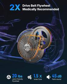 MERACH Recumbent Exercise Bikes For Home, Light Commercial High-End Recumbent Bike For Seniors Adults, Magnetic Recumbent Exercise Bike With Smart Bluetooth And Exclusive App, LCD, Heart Rate Handle - 黑色 - 查看 6