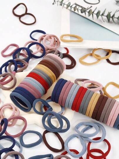 100 Stück hochelastische Haargummis für Frauen, Haarband, geeignet für Frauen, perfekt für einfache Pferdeschwänze, Dutt oder hochgesteckte Frisuren. Dieses Haarband ist modisch und praktisch, es versprüht einen hochwertig eleganten Stil; das minimalistische Design ist eine ideale Wahl für Frauen Hochsteckfrisuren.