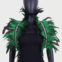 1pc Halloween Party Feather Shawl - MLCO0170 Green-1 - View 9