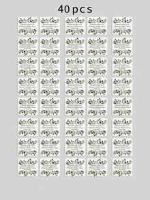 Premium Glossy/Square/Rectangular Labels/Customizable With Your Name/Custom Stickers/Square Wedding/Birthday Labels - Green - View 5