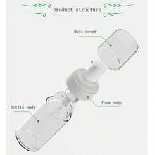 1pc Mousse Foam Bottle With Brush, White Cleansing Foam Bottle, Silicone Brush, Refillable Foam Bottle, Mousse Pump Bottle Container (100ml/150ml/200ml) - White - View 12