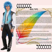 Medium Length Fluffy Layered Straight Jellyfish Cut Bob Anime Cosplay Wig With Bangs, Heat Resistant Synthetic Blue Brown Costume Party Wig, Funny Cartoon Character Hair For Men Women Holiday Comic Con Exhibition Masquerade Decorations & Festival Stage Performance Accessories & Birthday Gifts & Vacation Daily Use - Multicolor - View 9