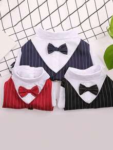 1件宠物狗/猫西装/衬衫/礼服/四脚服装/婚礼庆典/时尚气质 - 彩色 - 查看 7