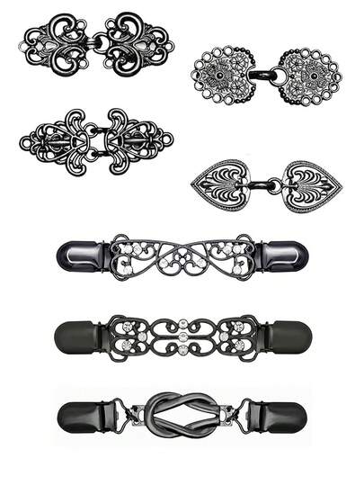 Vintage Sweater Cardigan Collar Clips For Women, Waist Cincher Clips ,Dress Shirt Brooch Clips, Silver Flower Pattern Sweater Shawl Clip -Waist Clip, Waist Cincher Cardigan Clip Scarf Collar Accessory Clips & Brooch Clips For Clothing Gifts