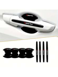 8pcs Car Door Handle Bowl Anti-Scratch Protective Stickers, Universal Fit With Paint Protection Film, Wear-Resistant - One Size - View 4