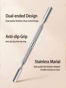 带勺角质层推棒 专业指甲角质层去除清洁器 100% 不锈钢 - 彩色 - 查看 2