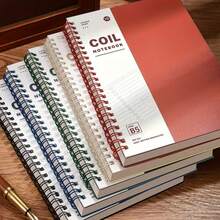 Sổ tay phong cách retro cỡ B5, 60 tờ/120 trang, giấy kẻ dòng màu kem dày và bền, giấy mịn, thiết kế tối giản, cần thiết cho trường học, văn phòng, các cuộc họp, ghi chú, viết nhật ký, phù hợp cho học sinh, giáo viên, chuyên gia, người động. - Nhiều màu - Xem 1