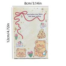 4pcs High-Value Butter Bear Sticky Notes - Multi-Functional Schedule Planner Memo Pad For Students - 4pcs/random - View 5