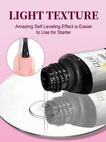 GLOZ Durable Transparent Rubber Top Coat, LED UV Reinforced Nails, High Gloss Top Coat Nail Gel - 無色 - 查看 4