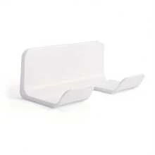 白色豪华家用吹风机收纳架，浴室吹风机支架，简易免钻孔吹风机整理架 - 白色 - 查看 9