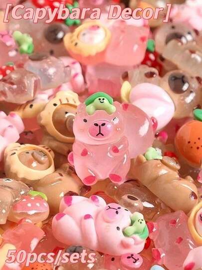 30 قطعة من تماثيل الكابيبارا الراتنجية المضيئة بالكرتون، نماذج الكابيبارا، كابيبارا صغيرة مثالية كهدايا، هدايا عيد الميلاد، مفاجآت الحفلات، زينة كرتونية وتحف، هدايا حفلات العطلات، هدايا صغيرة مثالية، ديكورات منظر طبيعي للحديقة، تماثيل حيوانات راتنجية، حشو أكياس هدايا الحفلات