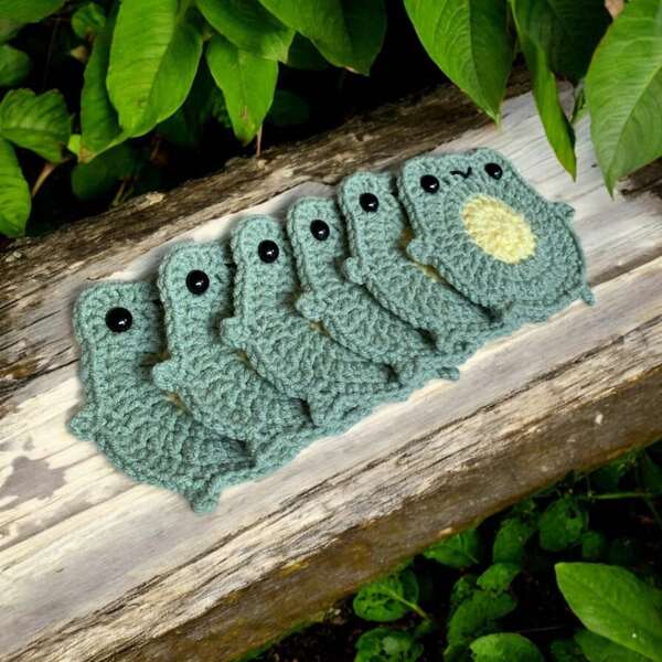 1 طقم (4 قطع)، بطانة كوب كروشيه على شكل ضفدع جميل، بطانة كوب مصنوعة يدويًا مبرومة على شكل حيوان لتقديم القهوة والشاي، ديكور طاولة المنزل