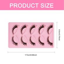 5 Pairs 5D Thick False Eyelashes, Fluffy DD Curled Lashes, Cat Eye Lashes, Faux Mink Lashes, Fluffy Cartoon Lashes, Makeup Tools, Suitable For Parties, Dates And Other Occasions - Black - View 5
