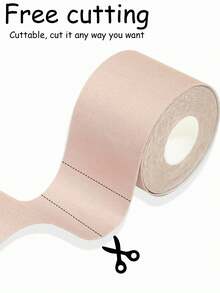 大码女士隐形提拉胸贴，水滴形粘性乳贴，无缝布料胸贴，无肩带设计。可裁剪提拉胶带，适合B-E罩杯，透气胸垫，完美搭配连衣裙和无肩带服装。 - 彩色 - 查看 6