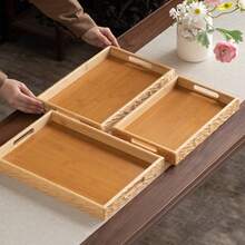 Bandeja com alça ondulada (1 unidade), prato para sobremesas, travessa multiuso para frutas, ideal para decoração de mesa de jantar e para servir em casa e na cozinha. - Bandeja com alça ondulada - Ver 10