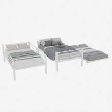 Kids Bed Frames, Headboards & Footboards - White + Iron + Bedroom - View 7