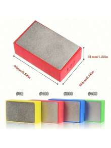 4片装金刚石抛光垫，尺寸93mm x 58mm，适用于陶瓷砖、玻璃、石材、大理石、陶瓷研磨盘 - A - 查看 5