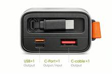 Kynley Sạc dự phòng 65W 20000mAh, sạc nhanh USB-C PD cho laptop, màn hình LED, cáp và đèn pin tích hợp, pin dự phòng công suất cao. ✅ Giao hàng trong 48-72 giờ - màu đen - Xem 3