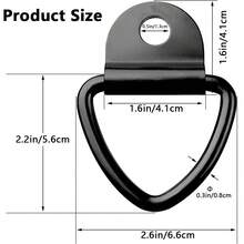 6pcs Heavy Duty Steel V-Ring Tie Down Anchors For Trucks, Trailers, Warehouses, Boats, Etc. (Black) - Tie down Anchors - View 2