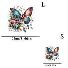 1pc/2pcs/3pcs Butterfly Pattern Heat Transfer Stickers, DIY Iron-On Patches, Suitable For T-Shirt Making, Pillow Decor, Backpacks, Cushions, Pants, Sofa Covers, Waterproof & Fade Resistant - L+S - View 1