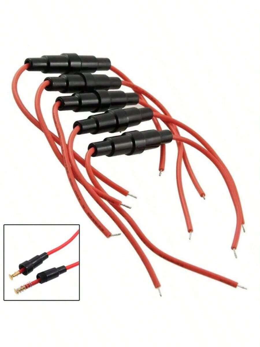Portafusibles, Manga de cable fusible, Tubo de conexión de fusible - Rojo y negro - Ver 1
