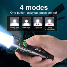 专业LED潜水手电筒 100000流明 战术手电筒 IPX8防水水下灯 潜水300米强光灯 - 潛水手電筒 - 查看 6