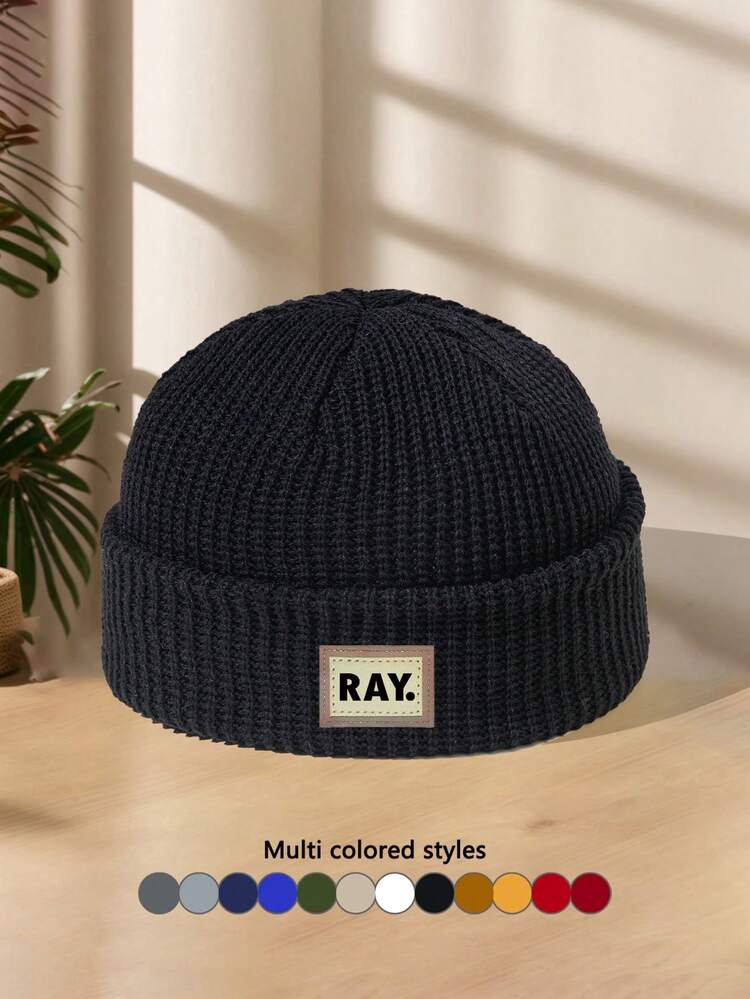 1 件装男士纽约纯色无檐便帽，时尚个性化，适合钓鱼、滑雪、露营，弹性针织保暖帽，秋冬 - A - 查看 10