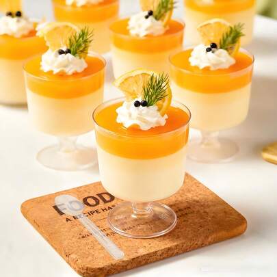 20/10pcs Mini Dessert Cups (5oz), Reusable Cake Cups, Clear Parfait Cups Suitable For Parties, Serving Cups For Fruit, Ice Cream, Mousse, Pudding, Appetizers - Thick Party Cups, Suitable For Weddings, Birthdays, Tastings