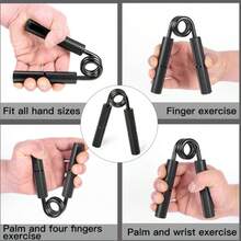 50-250LB Metal Grip Strengthener Set, Aluminum Handle Professional Heavy Duty Power A-Type Hand Grip Finger Trainer - Multicolor - View 6