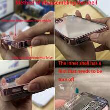 Hadaasi 1个豪华电镀透明PC硬质后盖手机壳，兼容 17 Pro Max Air 16 15 14 13 12 11 Pro Max Plus 16E XS Max XR，海军蓝 - 藏蓝色 - 查看 10