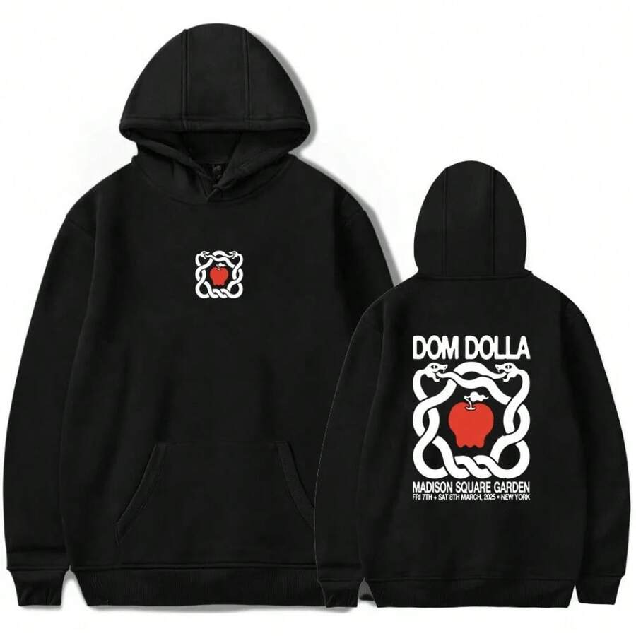 Dom Dolla MSG Snake Merch Hoodie Women Men Long Sleeve Sweatshirt Fashion Pullover Clothes - 黑色 - 查看 1