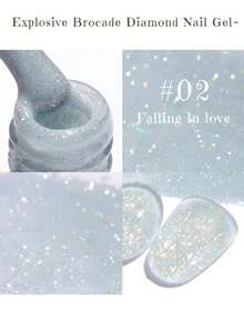 MISS SHAKA 10毫升 冬春美甲蓝粉绿闪粉凝胶指甲油 2026新款冰透明流行美白闪粉碎钻百搭美甲美甲用品情人节 - 彩色 - 查看 12