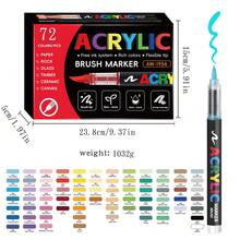 1 قطعة أقلام تحديد أكريليك 288/168/120/72/60/48/36/24/12 لون، حبر سائل بطرف ناعم، غير شفاف، مقاوم للماء، قابل للمزج، لإمدادات الرسم والغرافيتي DIY - علامات الاكريليك - مشاهدة 14