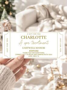 1/3pcs Personalized Golden Ticket Gift Voucher Gold Foil, Customize Text,Personalized Gift Ticket Voucher, Surprise Valentines Birthday Event Bridesmaid Gifts,Personalised Gift Golden Ticket - Gold Foiled Voucher,Surprise Holiday, Event, Gig, Personalised Gift, Birthday Event - A - View 2