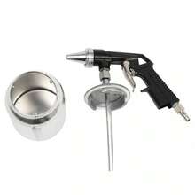 Air Sandblasting Gun Compressor Handheld 90 PSI Sand Blaster Shot Media Blasting - Black Silver - View 7