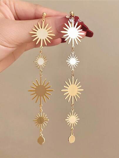 1 par de pendientes de flor de metal con cristal, estilo europeo y americano, pendientes de moda personalizados y pequeños para mujeres y niñas, regalo de viaje, boda, cumpleaños, Navidad 2026