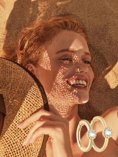 925纯银单鼻环，精致女士鼻环饰品