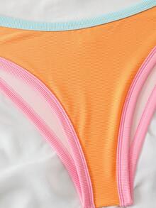 Bikinx Conjunto de bikini de vacaciones con ribete de unicolor - Multicolor - Ver 6