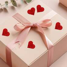 1 Roll/500pcs Pink Heart Stickers, 1 Inch Heart Shaped Paper Labels, Suitable For Valentine's Day, Wedding Anniversary, Invitation Envelopes, Water Bottle Packaging, Cute Stickers (500pcs Per Roll), Valentine's Day - Multicolor - View 5