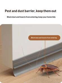 Thickened Windproof Door Sealing Strip - Upgraded Waterproof Adhesive Backing, Strong Adhesiveness, Durable PVC Material, Providing Sealing Performance. Features Sound Insulation, Blackout, Insect-Proof And Dust-Proof. Suitable For Glass Doors, Security Doors, Wooden Doors. - Upgraded Version (thickened and Reinforced) - View 8