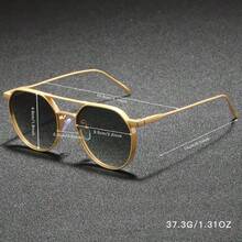 1 par de gafas de moda con doble puente y montura redonda, adecuadas para la playa, fiestas y combinar con atuendos, unisex - Multicolor - Ver 7