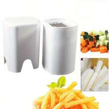 1pc, Cucumber Strip Cutting Machine, Manual French Fries Cutting Machine, Creative Fruit Splitter, Vegetable Splitter, Fruit Chopper, Kitchen Vegetable Chopper, Onion Chopper, Fruit Shredder, Potato Shredder, Fruit Paper Cutter, Vegetable Chopper, Kitchen Tools - White - View 9